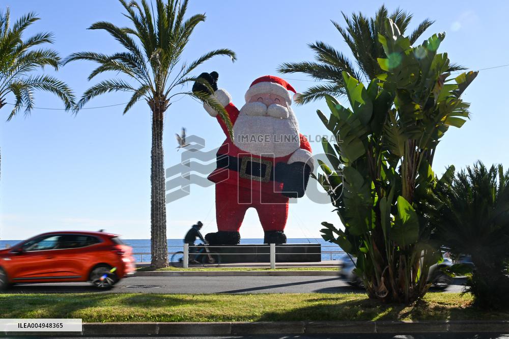 Illustration - South of France During Christmas Season