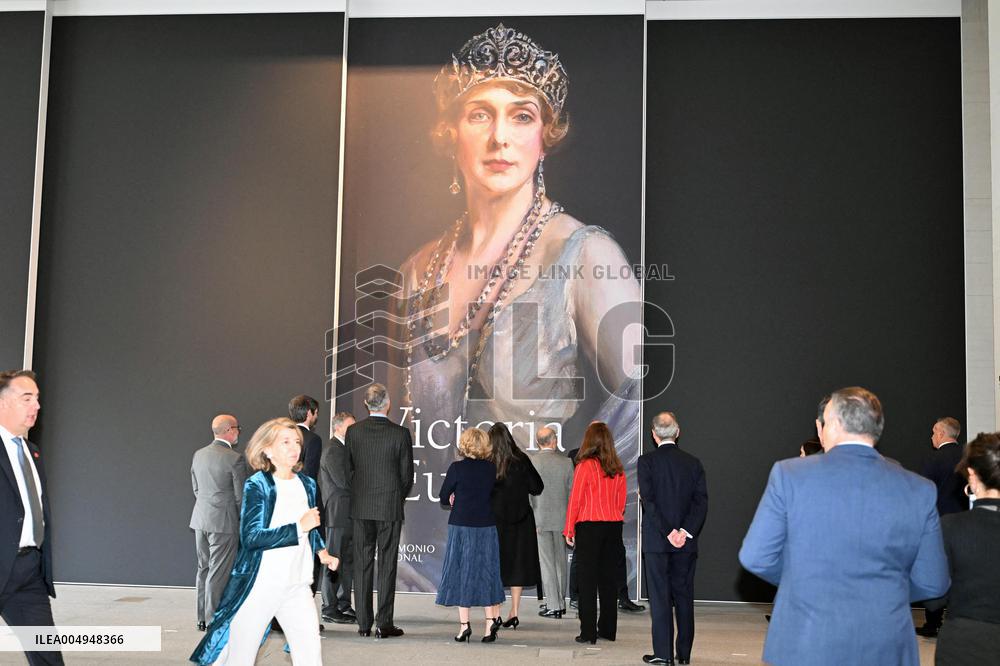 Royal Couple at Queen Victoria Eugenia Exhibition - Madrid