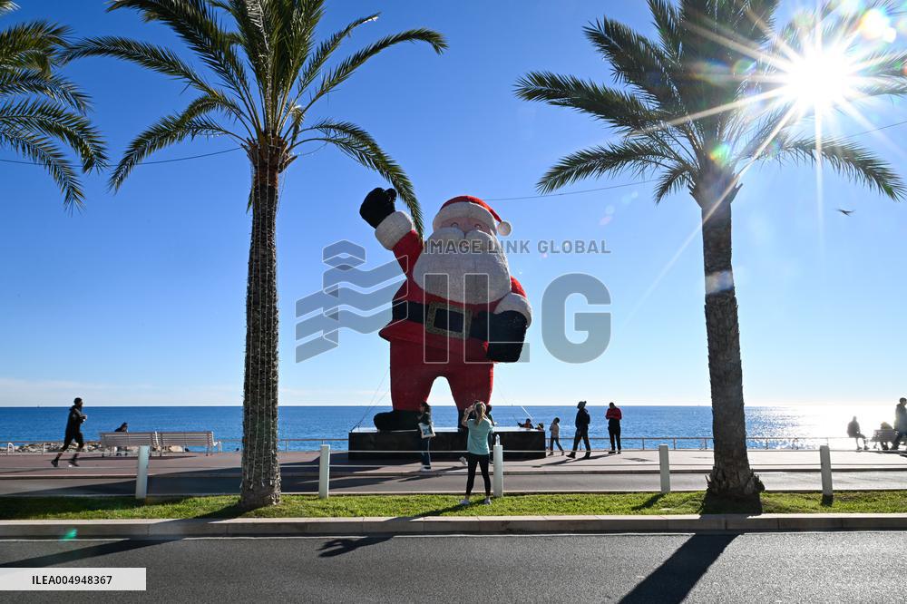 Illustration - South of France During Christmas Season