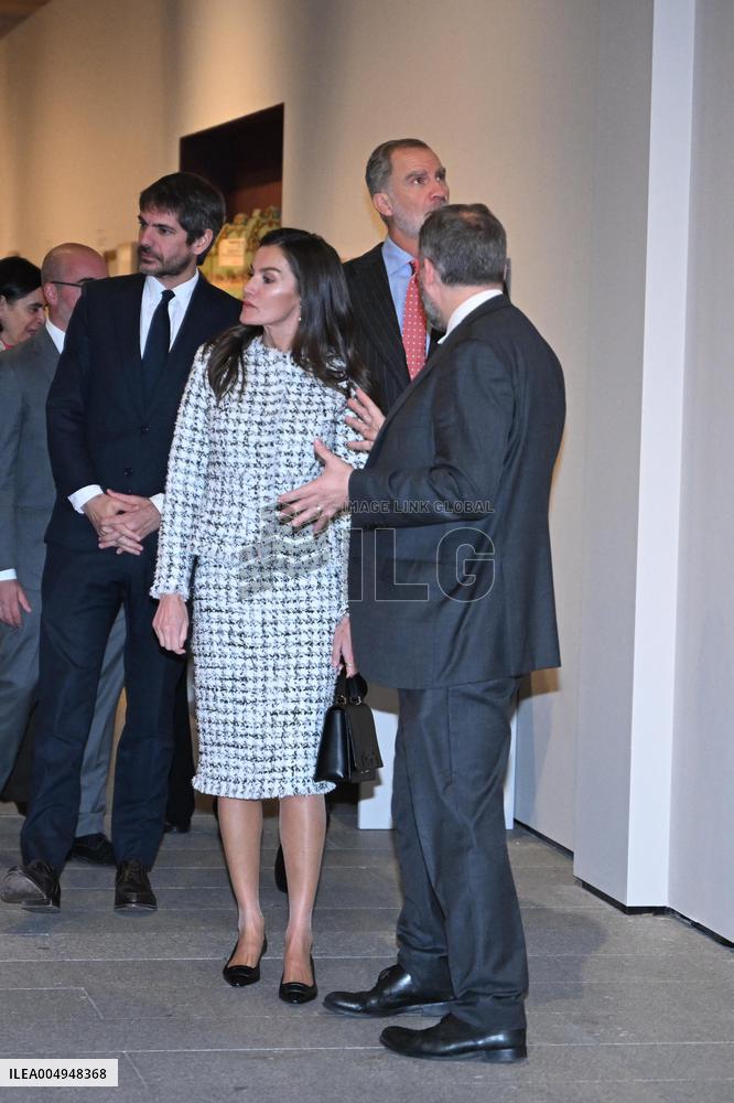 Royal Couple at Queen Victoria Eugenia Exhibition - Madrid