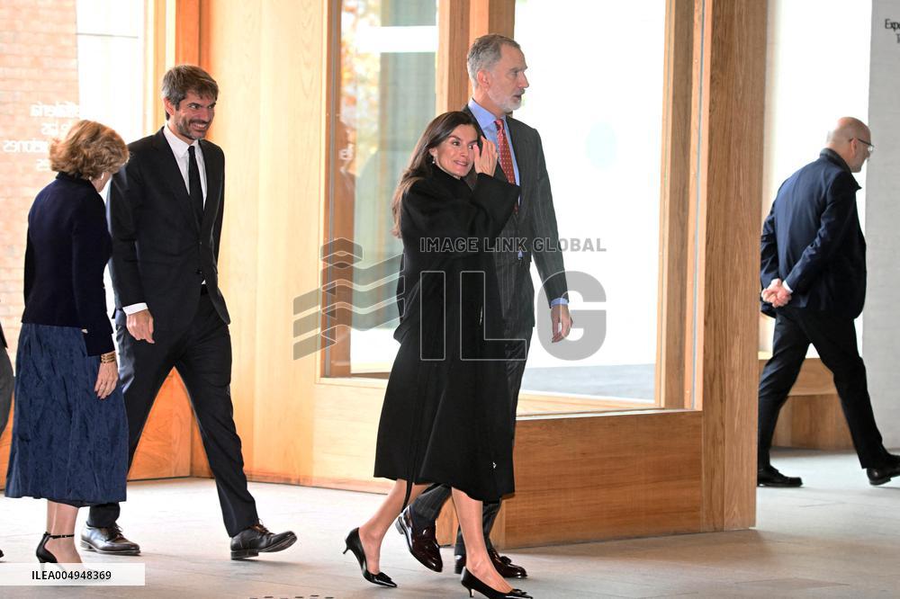 Royal Couple at Queen Victoria Eugenia Exhibition - Madrid
