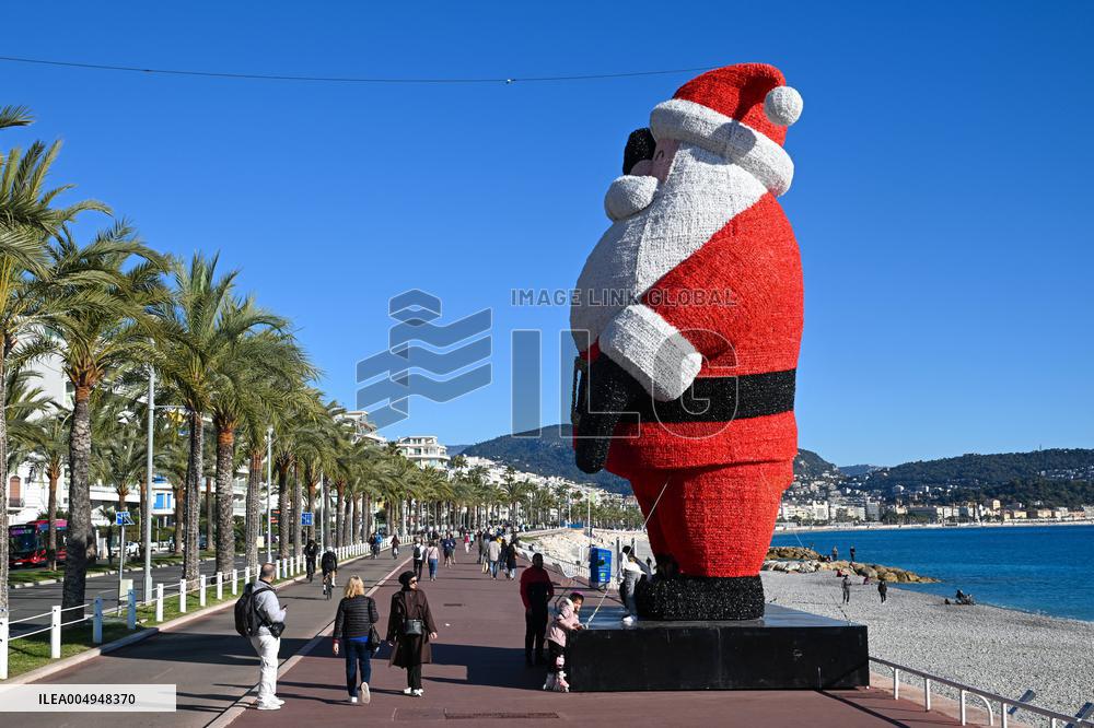 Illustration - South of France During Christmas Season