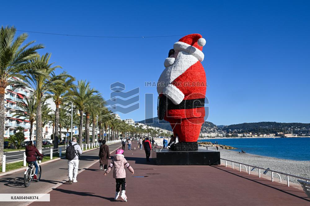 Illustration - South of France During Christmas Season