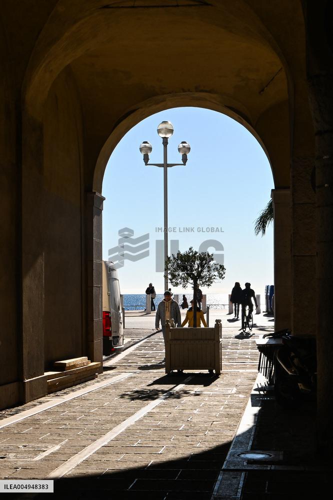 Illustration - South of France During Christmas Season