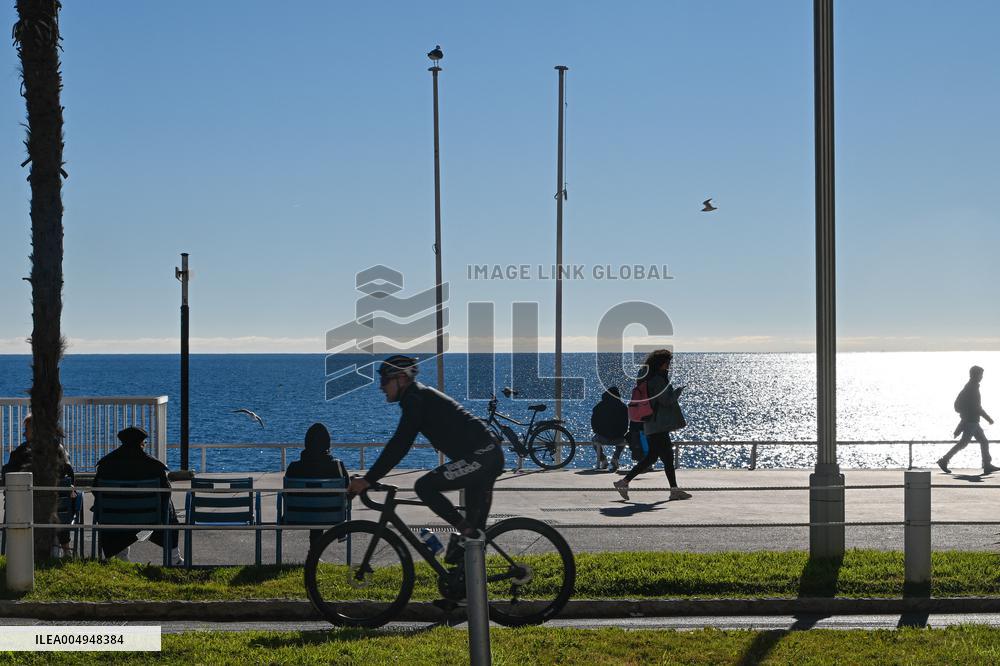 Illustration - South of France During Christmas Season