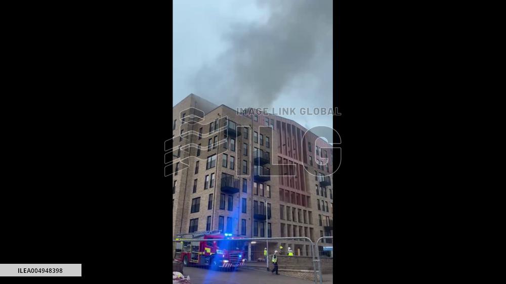 UK: Fire Breaks Out at Under-Construction Glasgow Luxury Flats