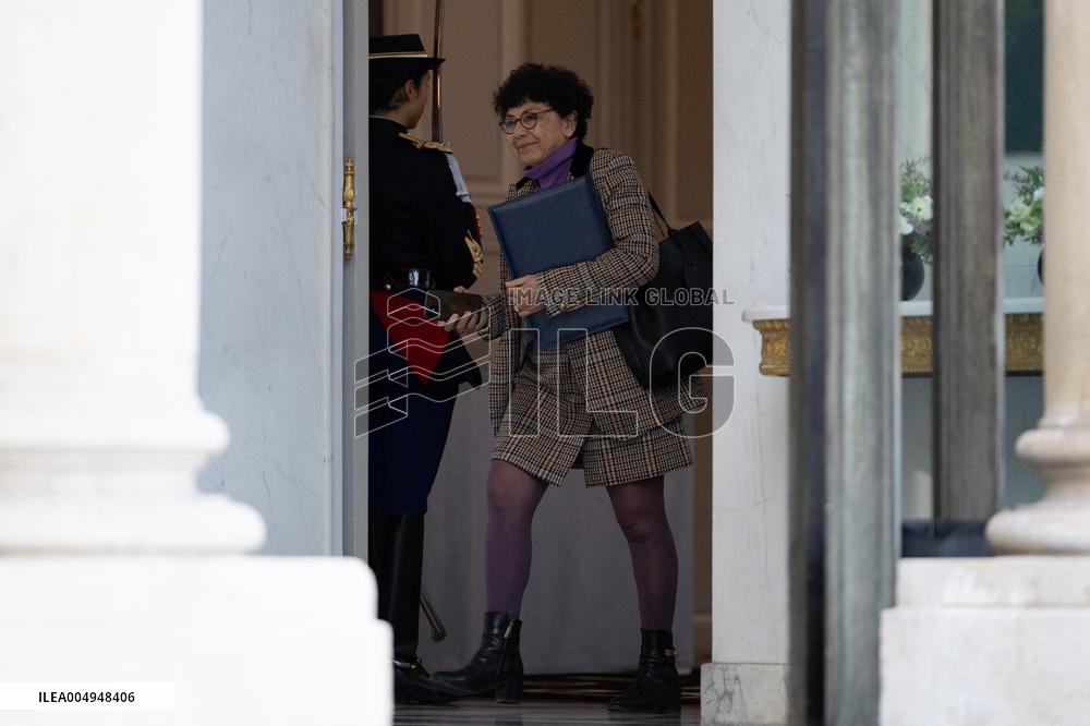 Weekly cabinet meeting at the Elysee Palace - Paris