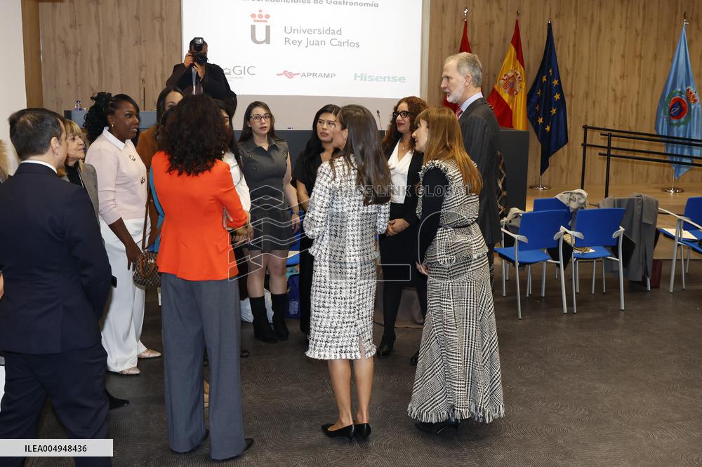 Royal Couple Meet With 15 Women Survivors Of Human Trafficking - Madrid