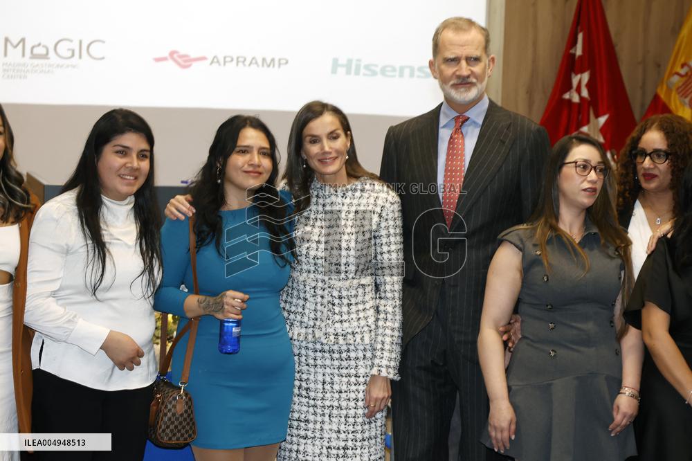 Royal Couple Meet With 15 Women Survivors Of Human Trafficking - Madrid