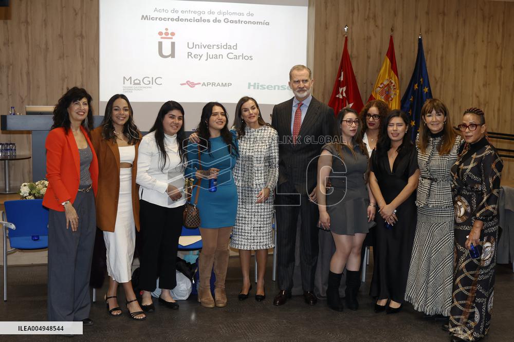 Royal Couple Meet With 15 Women Survivors Of Human Trafficking - Madrid