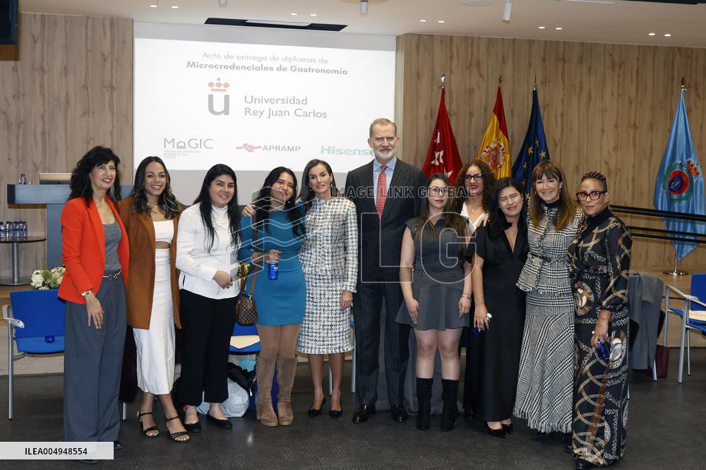 Royal Couple Meet With 15 Women Survivors Of Human Trafficking - Madrid