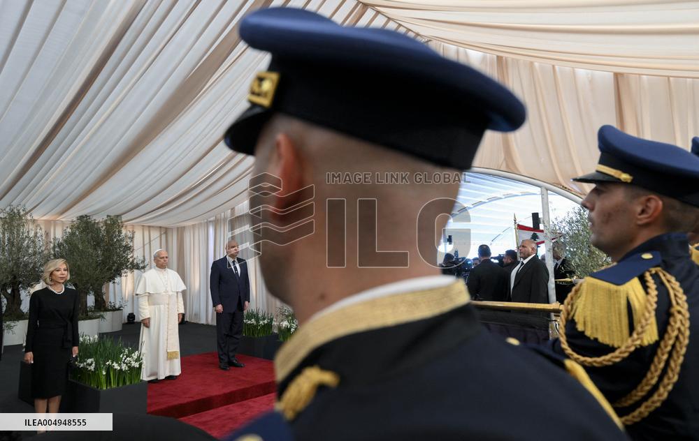 Pope Leo XIV At Farewell Ceremony at Beirut Airport - Lebanon