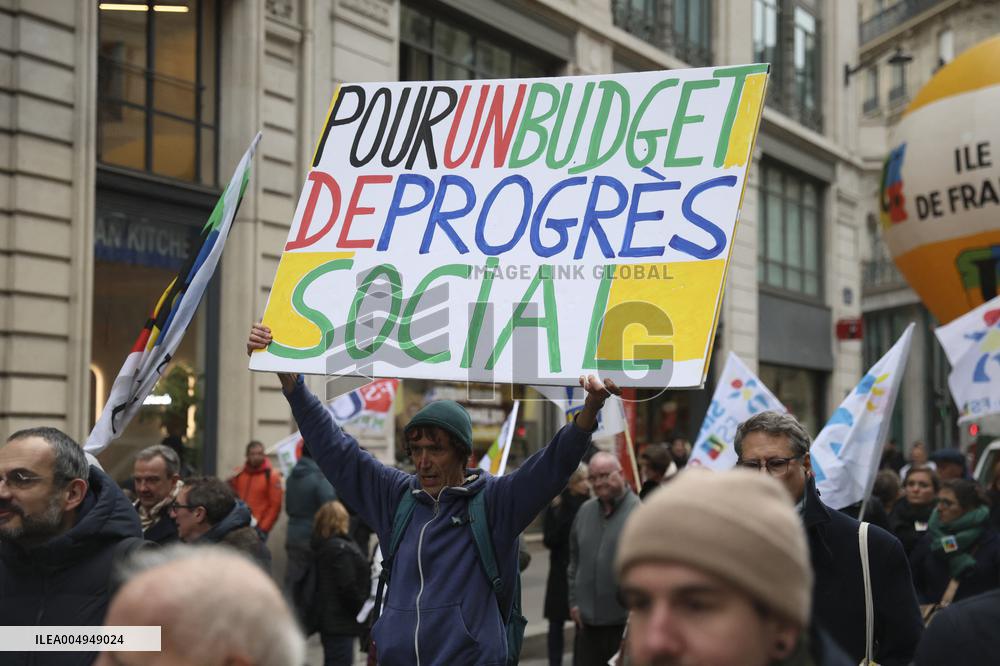 Protests Against New Austerity Measures in France - Paris