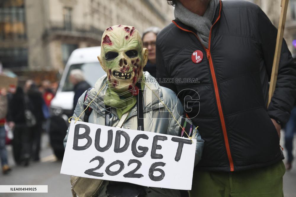 Protests Against New Austerity Measures in France - Paris
