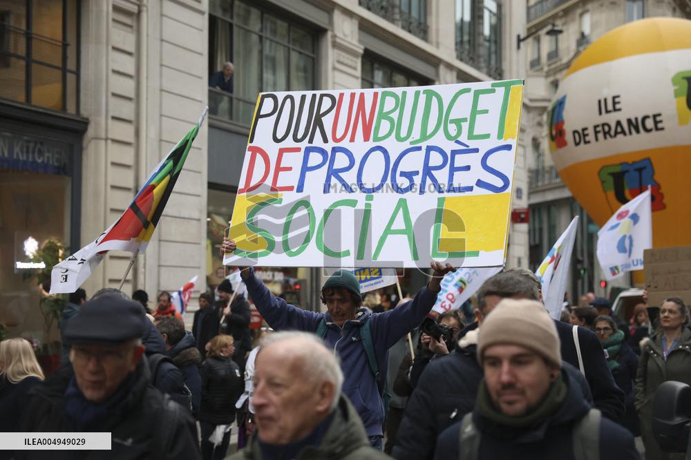 Protests Against New Austerity Measures in France - Paris