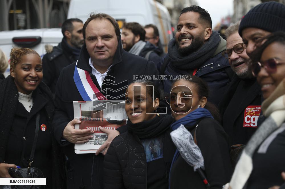 Protests Against New Austerity Measures in France - Paris