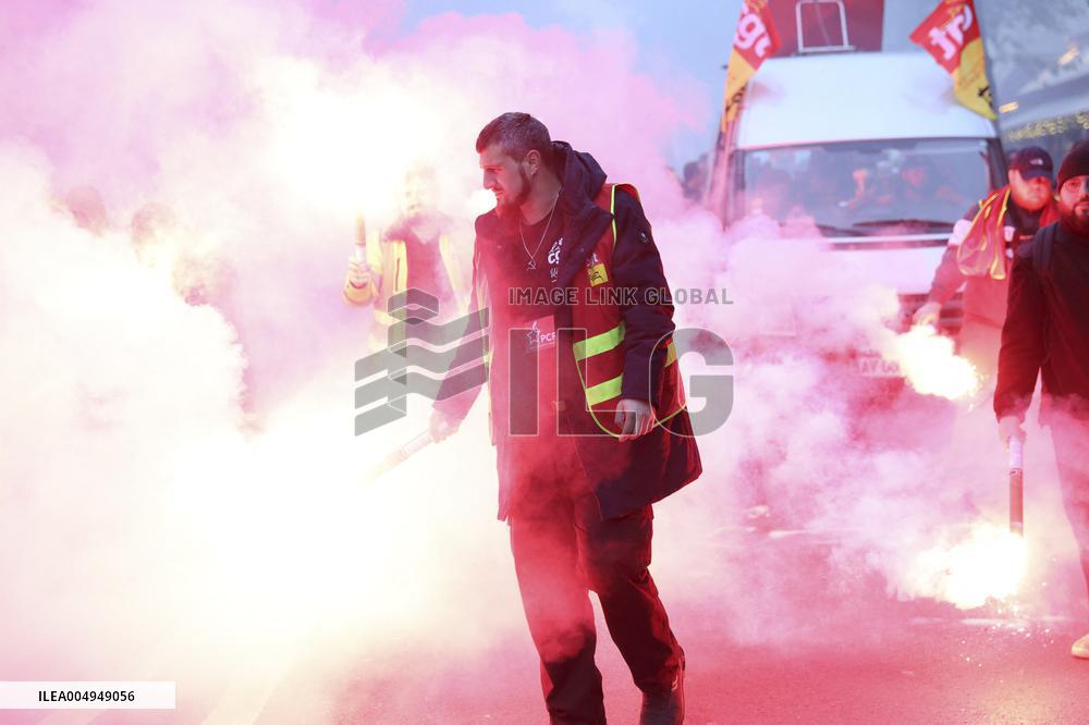 Protests Against New Austerity Measures in France - Paris
