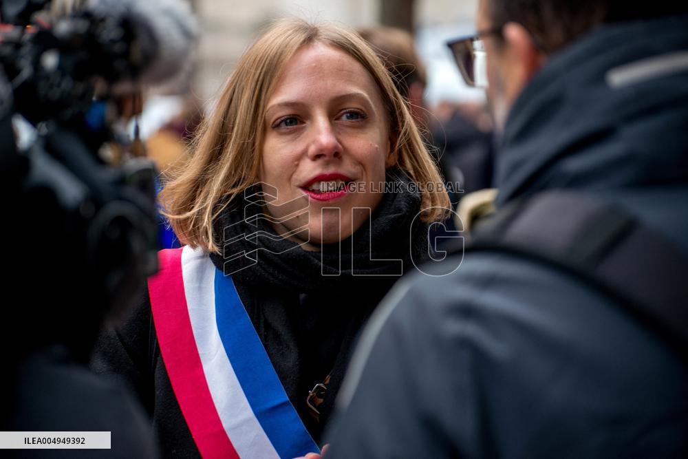 Hotel-Dieu Hospital Healthcare Workers Protest - Paris