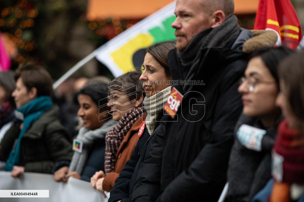 Protests Against New Austerity Measures in France - Paris
