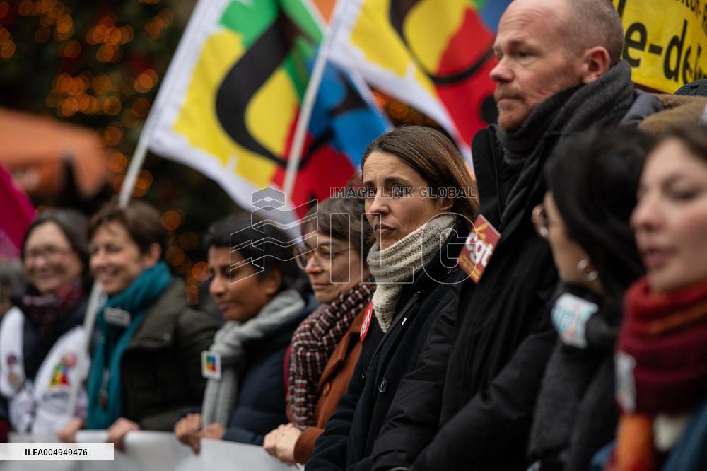 Protests Against New Austerity Measures in France - Paris