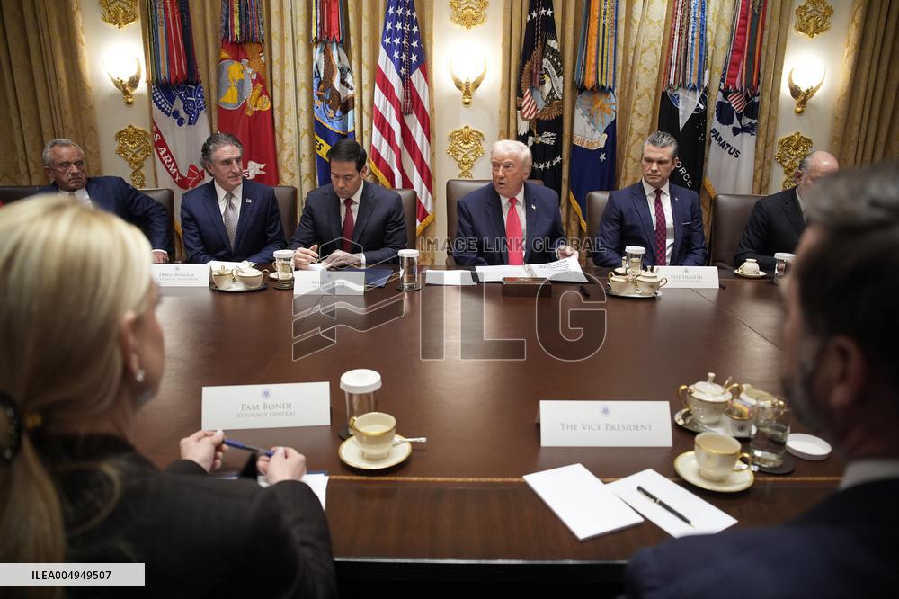 Trump Holds a Cabinet Meeting - Washington, DC