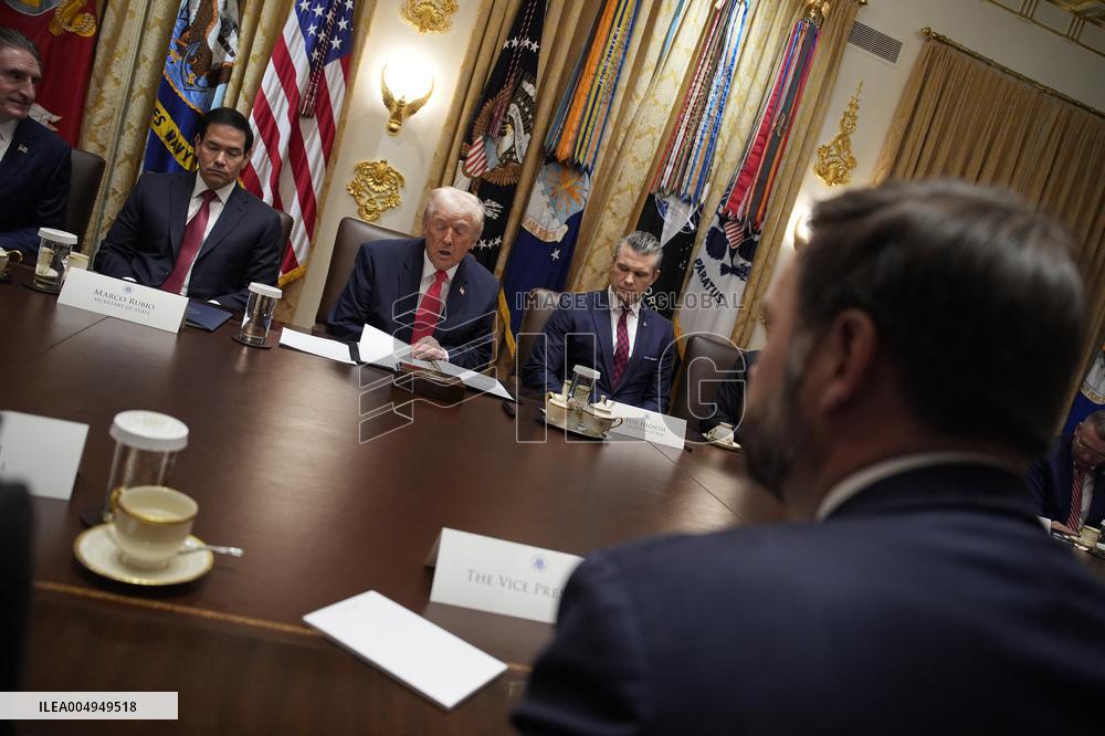 Trump Holds a Cabinet Meeting - Washington, DC