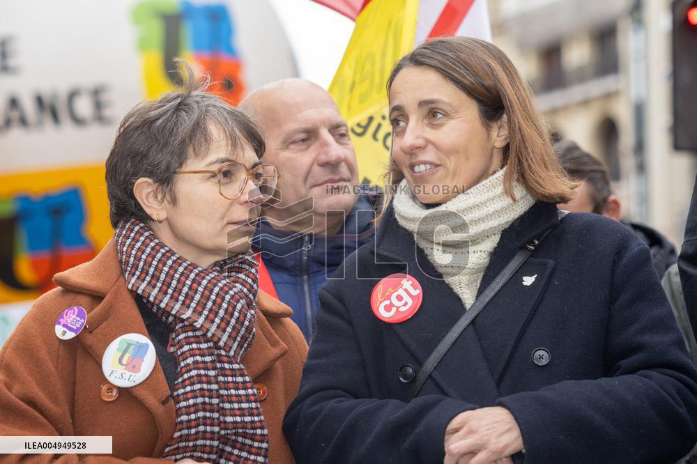 Protests Against New Austerity Measures in France - Paris