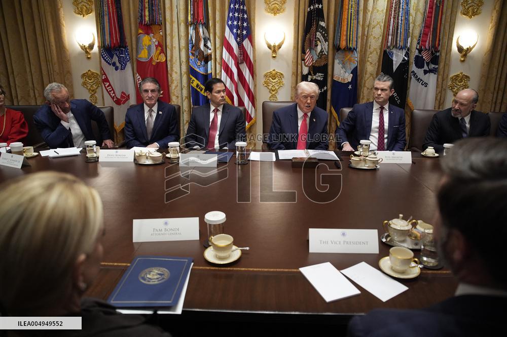 Trump Holds a Cabinet Meeting - Washington, DC