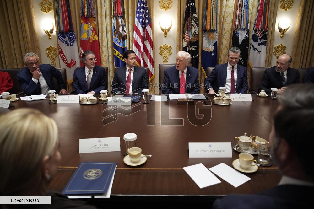 Trump Holds a Cabinet Meeting - Washington, DC