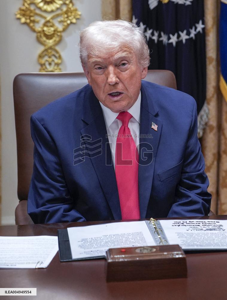 Trump Holds a Cabinet Meeting - Washington, DC