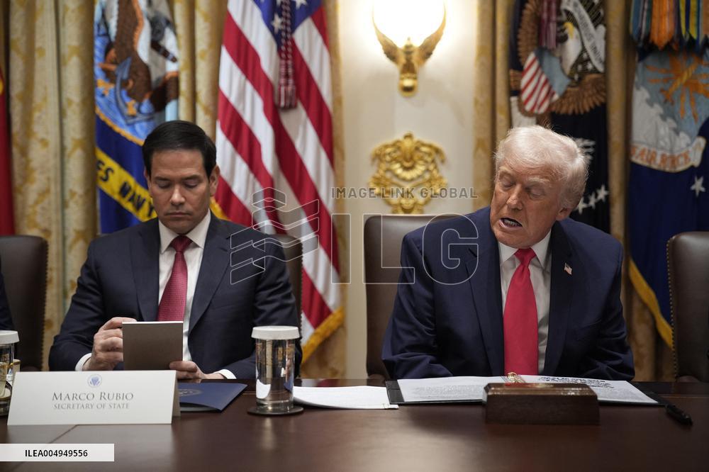 Trump Holds a Cabinet Meeting - Washington, DC