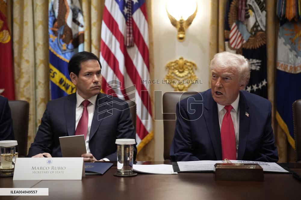 Trump Holds a Cabinet Meeting - Washington, DC