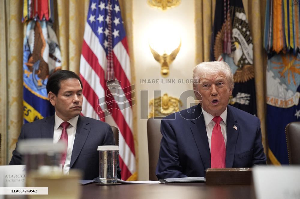 Trump Holds a Cabinet Meeting - Washington, DC