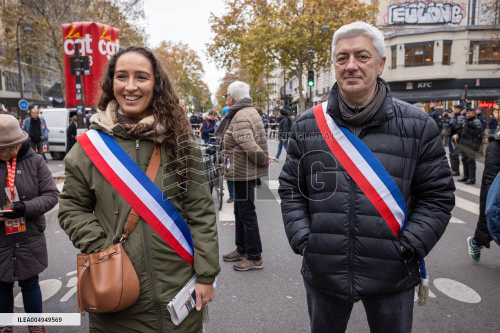 Protests Against New Austerity Measures in France - Paris