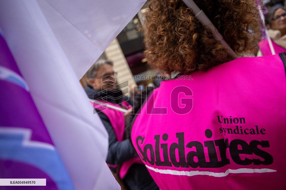 Protests Against New Austerity Measures in France - Paris