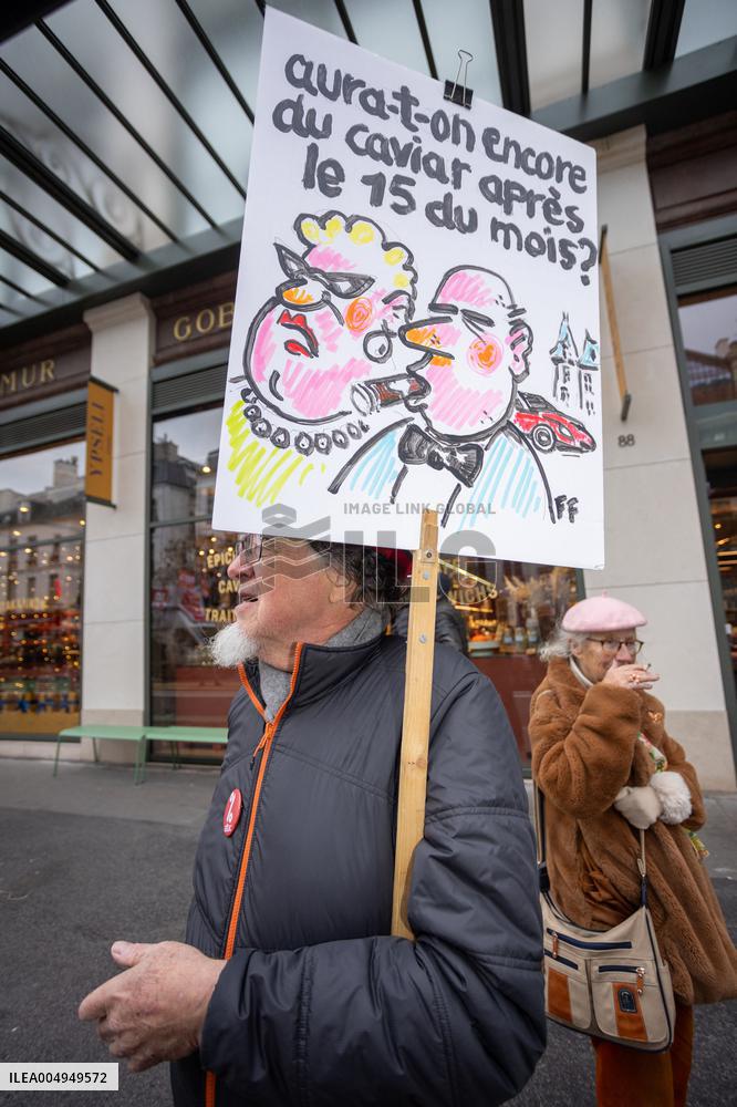 Protests Against New Austerity Measures in France - Paris