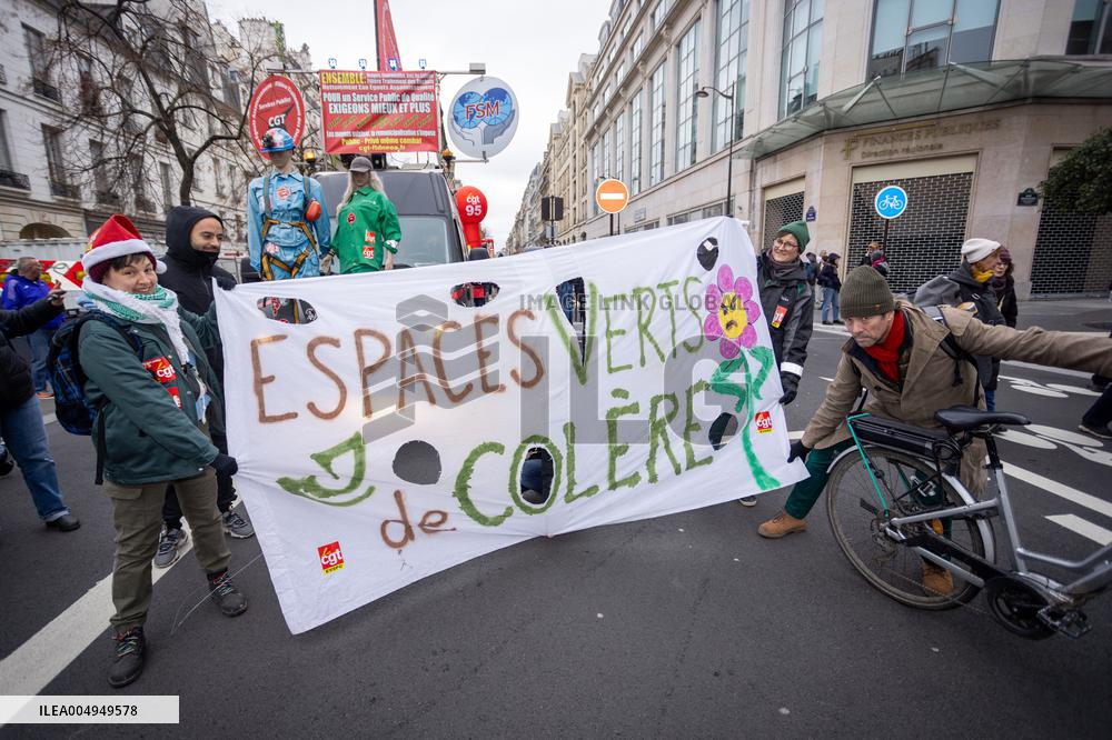 Protests Against New Austerity Measures in France - Paris