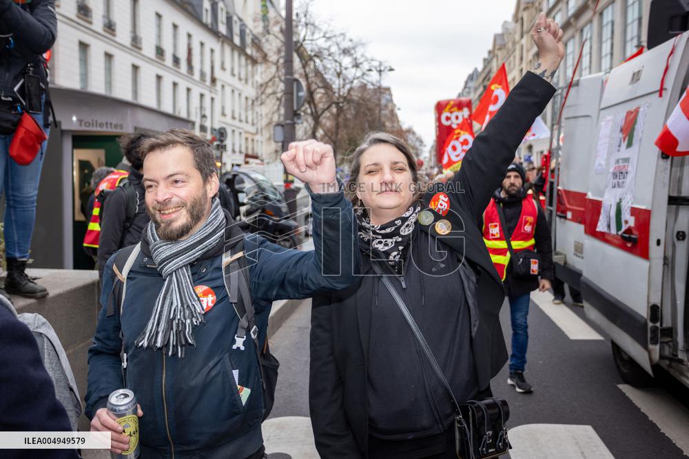 Protests Against New Austerity Measures in France - Paris