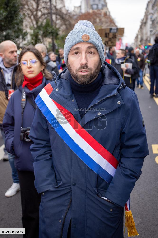 Protests Against New Austerity Measures in France - Paris