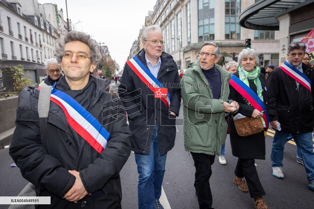 Protests Against New Austerity Measures in France - Paris