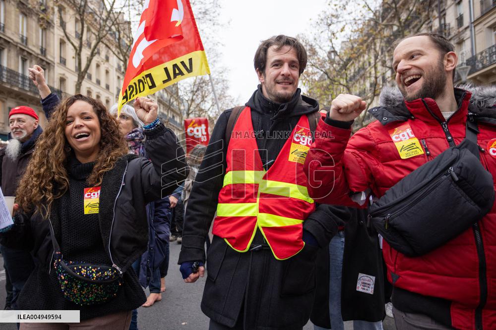 Protests Against New Austerity Measures in France - Paris