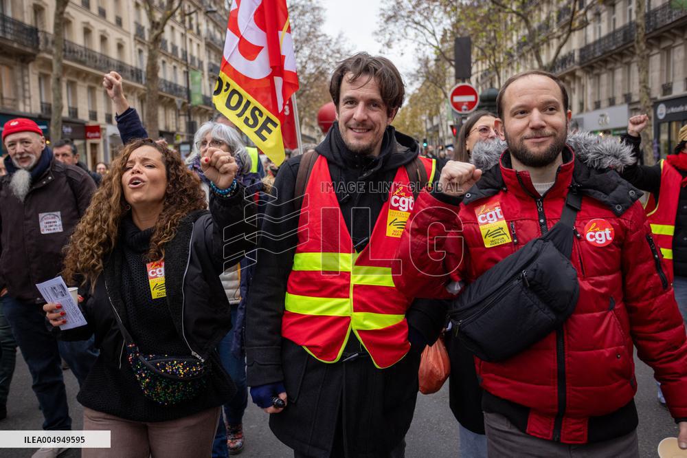 Protests Against New Austerity Measures in France - Paris