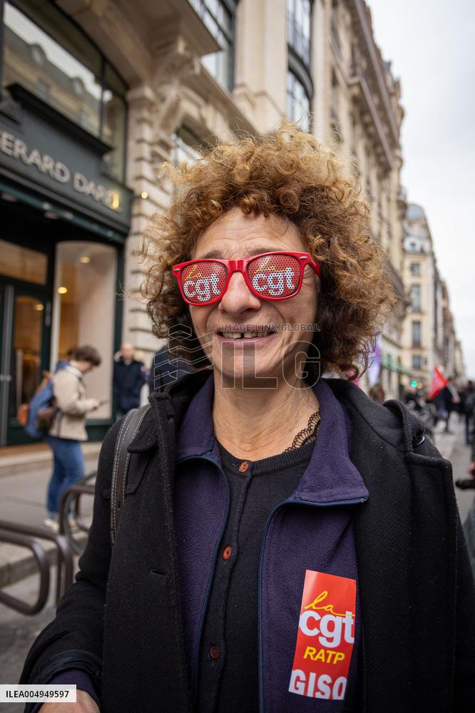 Protests Against New Austerity Measures in France - Paris