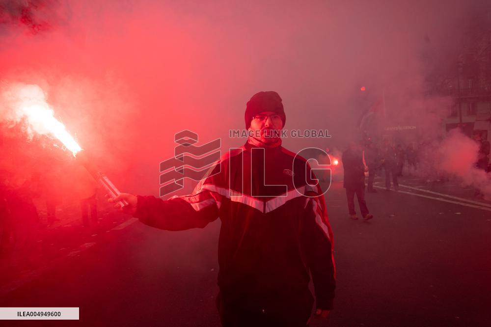 Protests Against New Austerity Measures in France - Paris