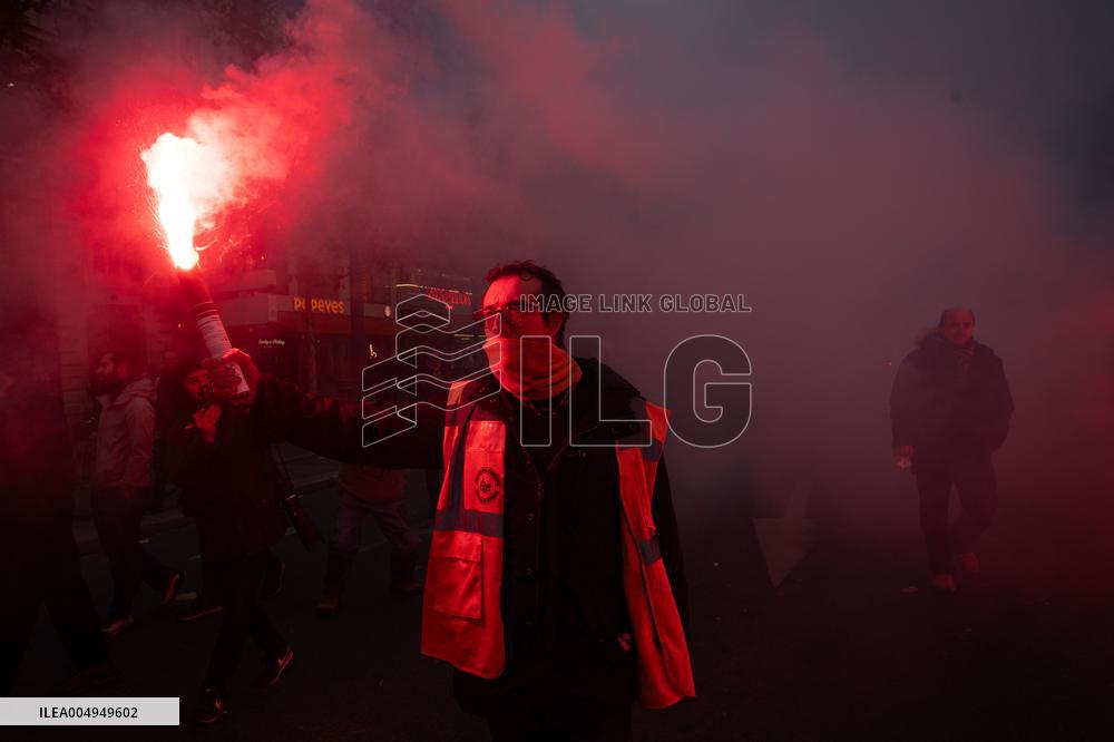 Protests Against New Austerity Measures in France - Paris
