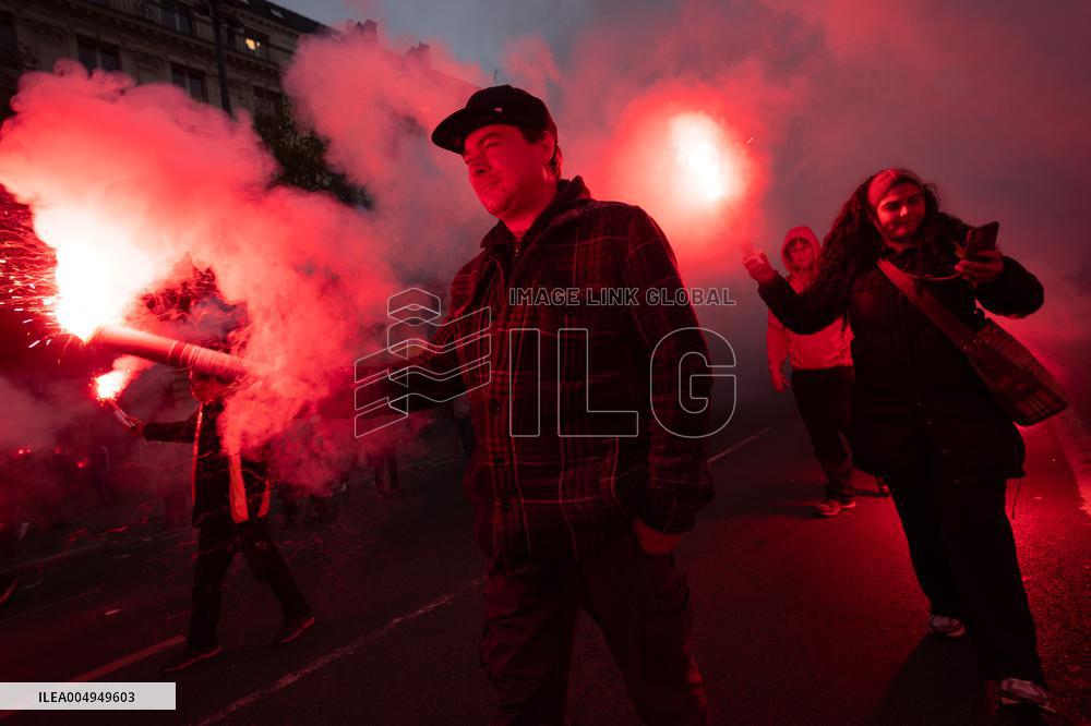 Protests Against New Austerity Measures in France - Paris