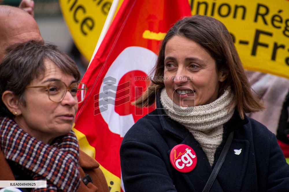 Protests Against New Austerity Measures in France - Paris