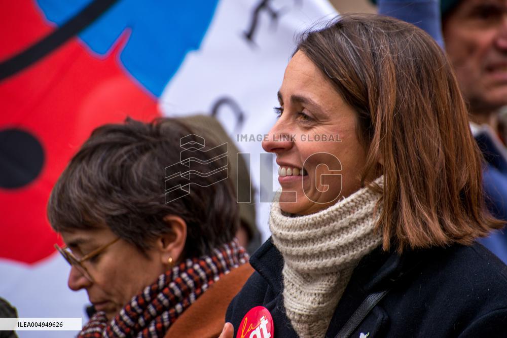 Protests Against New Austerity Measures in France - Paris