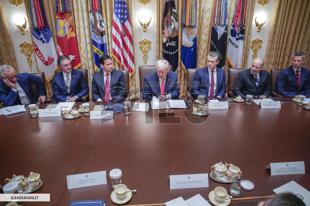 Trump Holds a Cabinet Meeting - Washington, DC