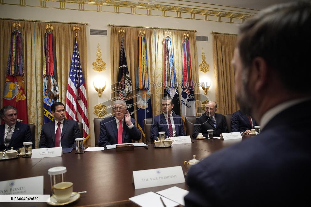 Trump Holds a Cabinet Meeting - Washington, DC